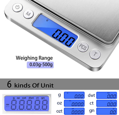 Kitchen Scale 500g/ 0.01g Weight Scale - salelink.co.nz