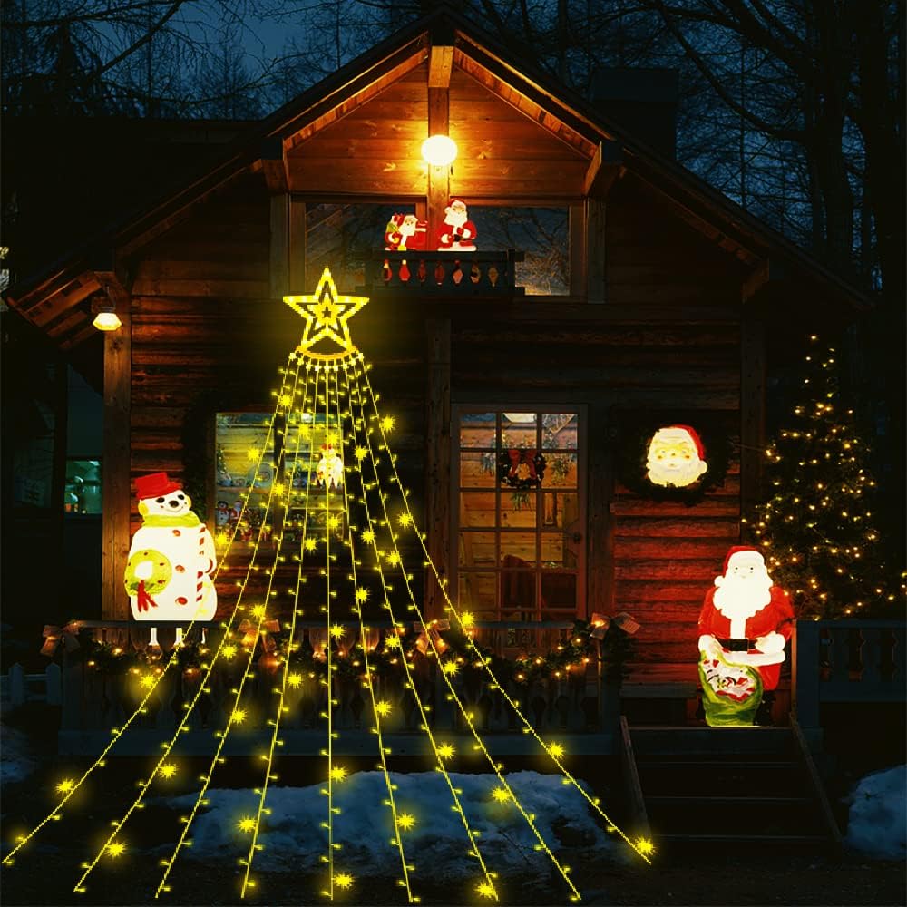 Christmas Lights Outdoor Waterfall Light Decoration