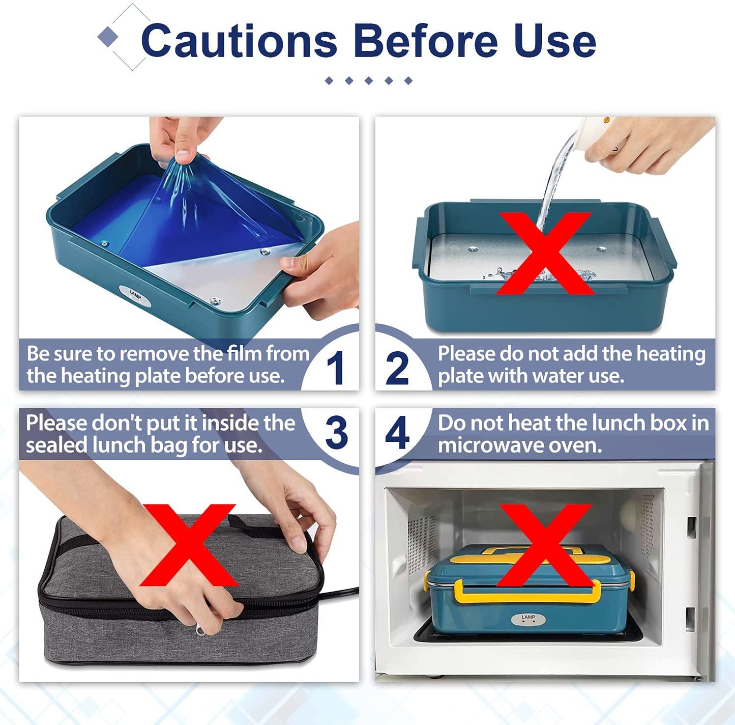Portable Electric Heated Heating Lunch Box Bento Food Warmer 12V