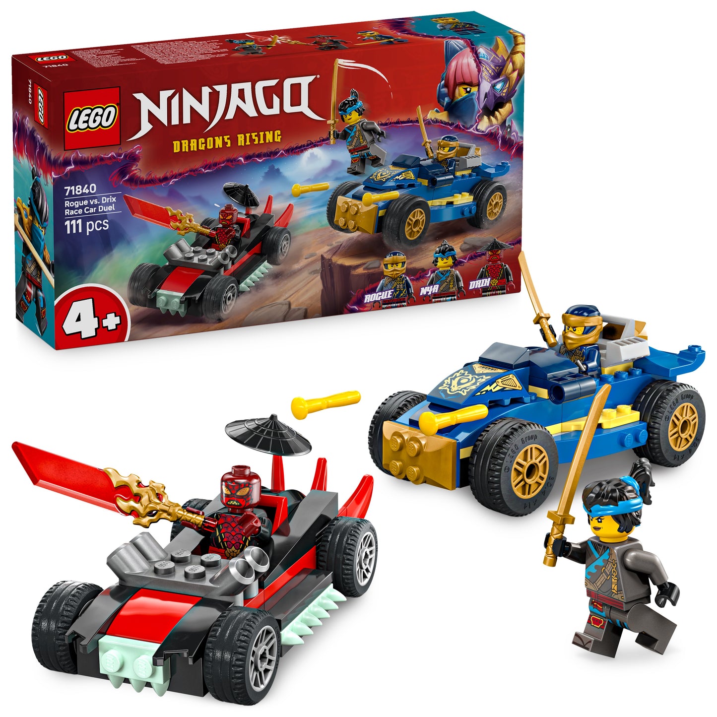 LEGO NINJAGO: Rogue vs Drix Race Car Duel (71840)