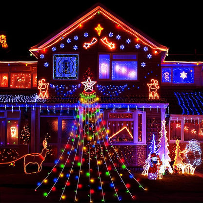 Solar Light Waterfall Light Christmas Lights