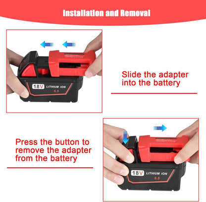 USB Type-C 30W Charger Adapter Compatible for Milwaukee M18 18V Battery