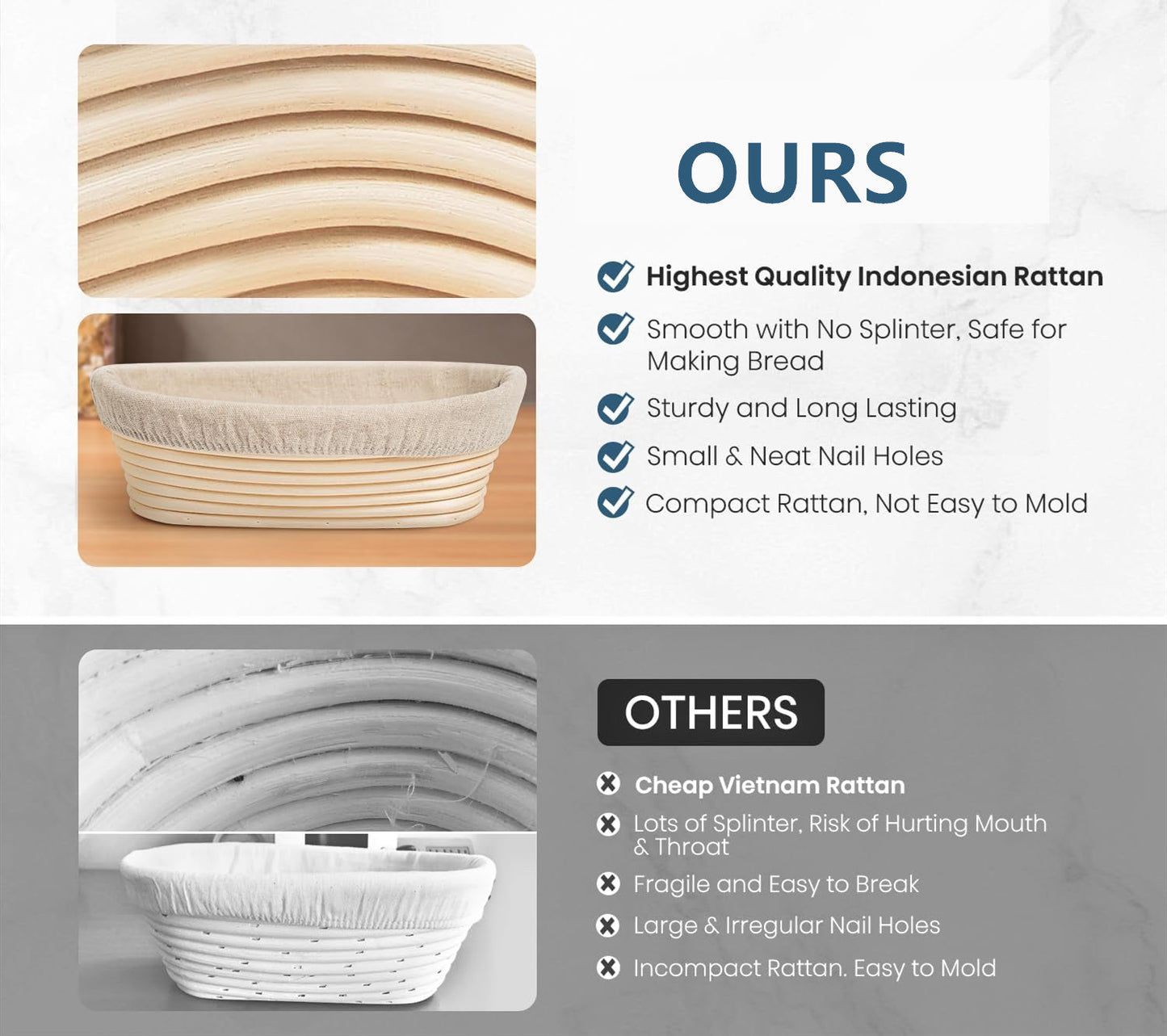 Bread Proofing Basket Set