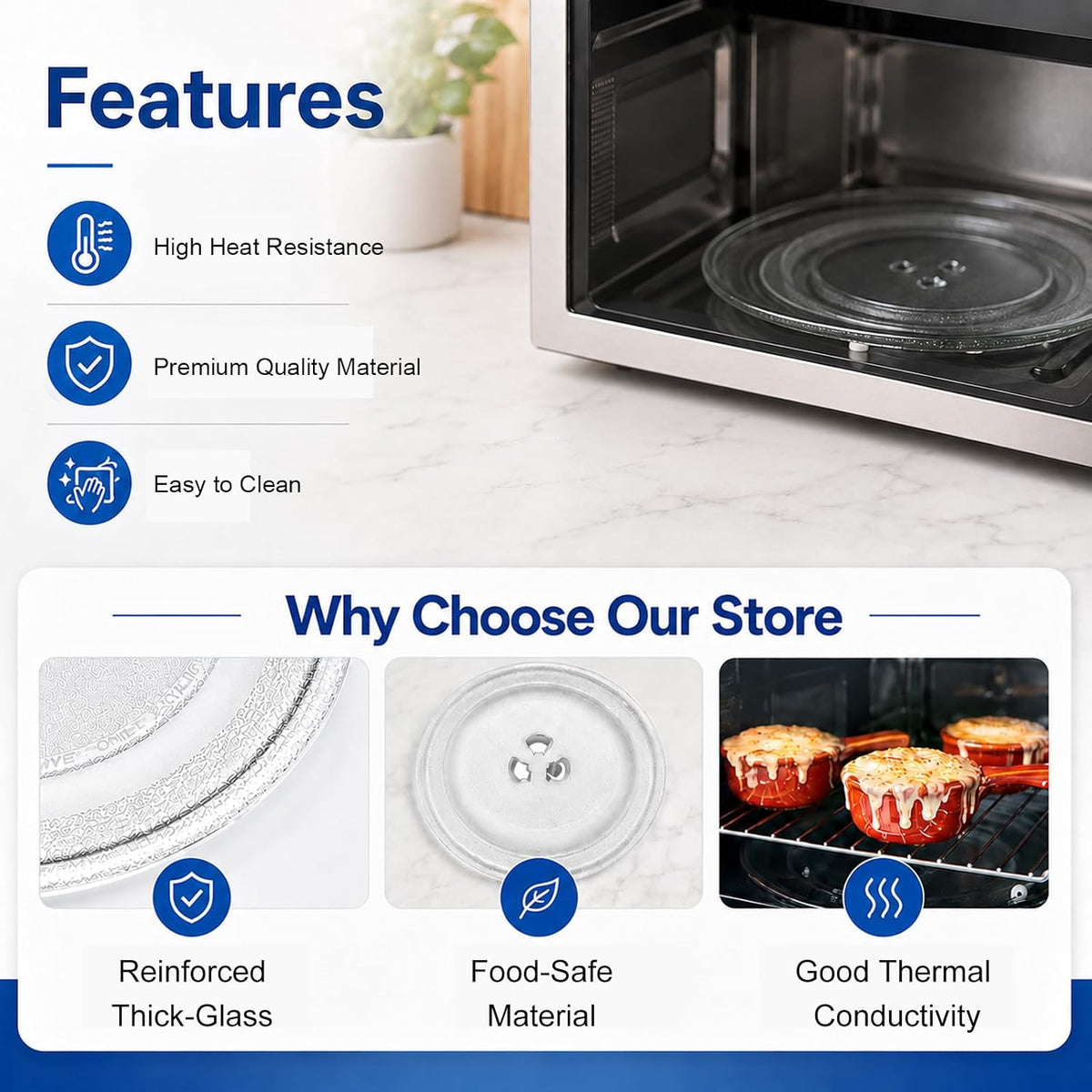 24.5CM Microwave Turntable Glass Plate