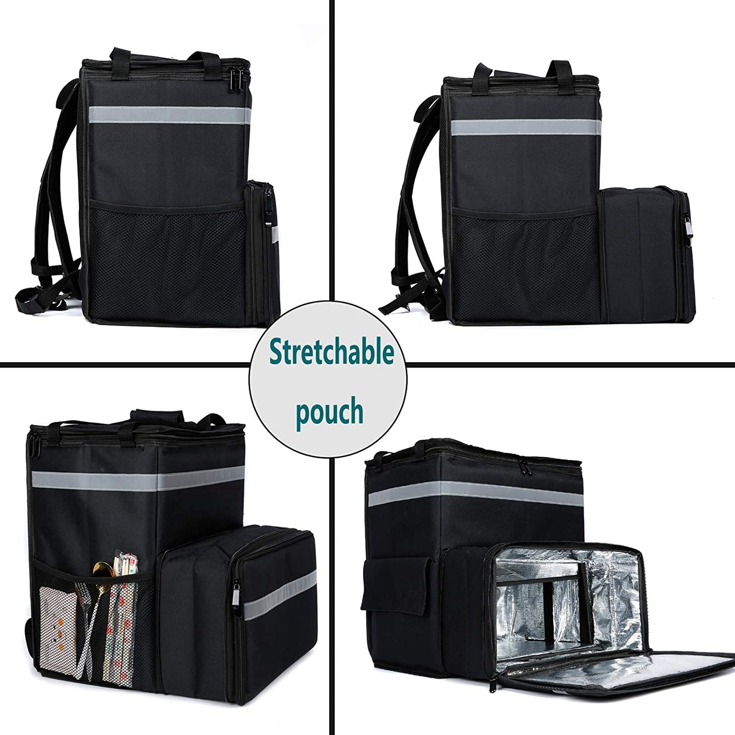 Food Delivery Backpack, Expandable Insulated Hot Pizza Bags - salelink.co.nz