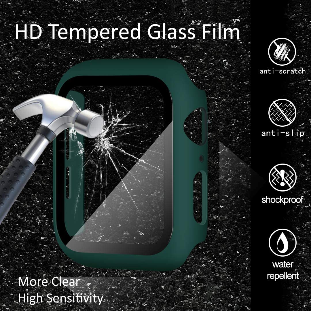 38mm Apple Watch Case Glass Screen Protector - salelink.co.nz