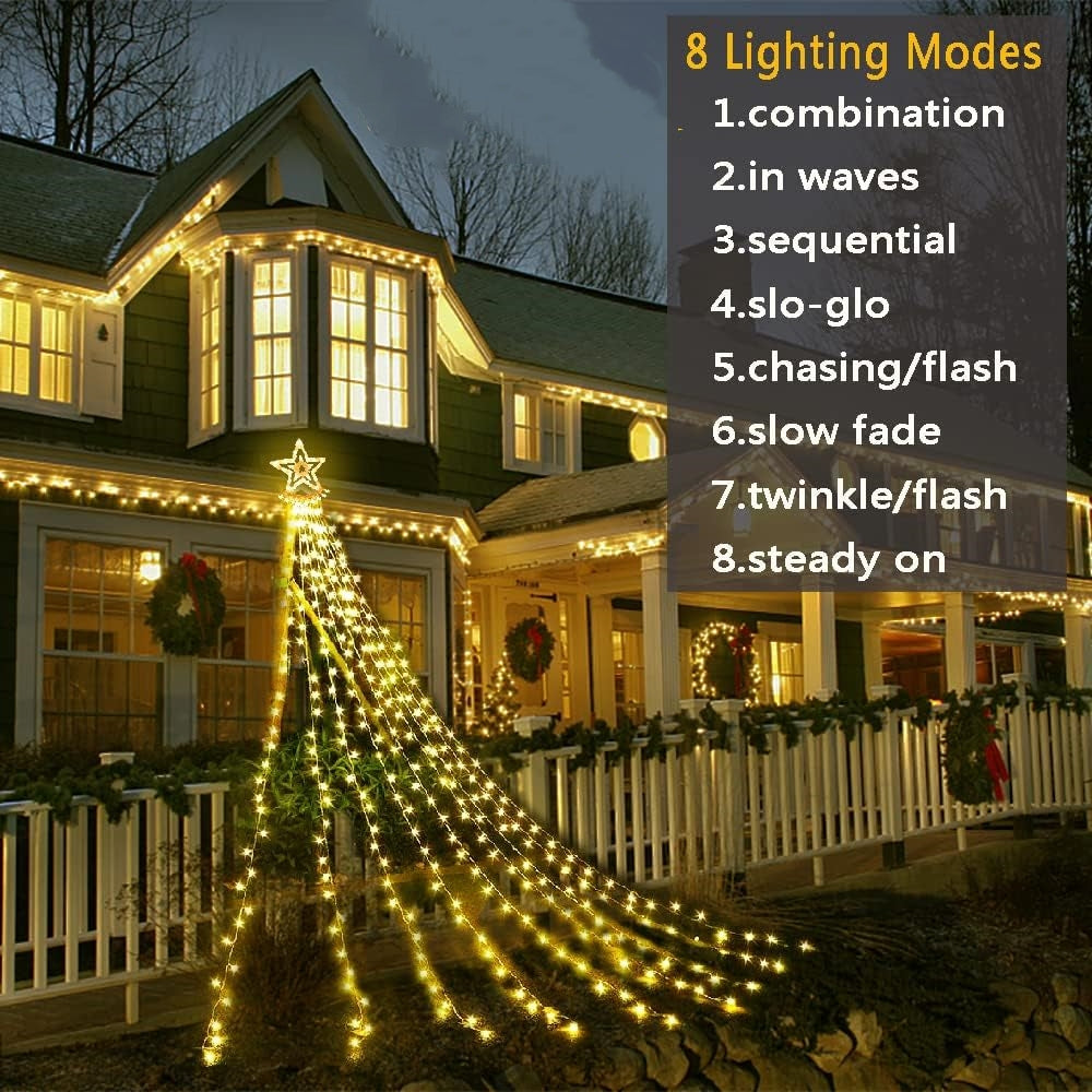 Christmas Lights Outdoor Waterfall Light Decoration