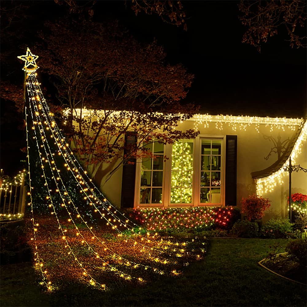 Christmas Lights Outdoor Waterfall Light Decoration