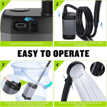 Electric Shower Pump with Shower Head