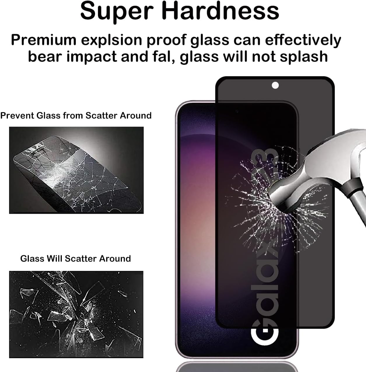 Samsung S23 Anti Spy Peep Privacy Tempered Glass Screen Protector