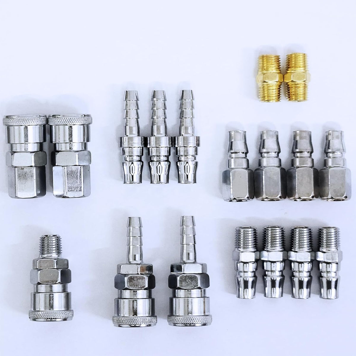 18pcs Air Hose Fittings Nitto Type Male Coupler Compressor Couplings Air Tools