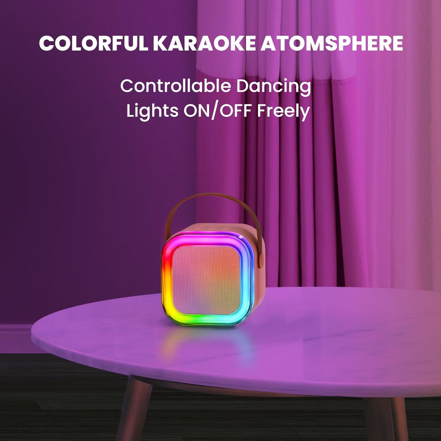 Karaoke Machine with 2 Microphones Bluetooth Speaker