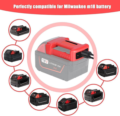 USB Type-C 30W Charger Adapter Compatible for Milwaukee M18 18V Battery