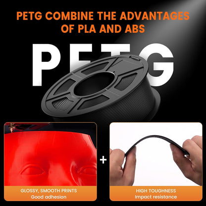 1KG PETG 1.75mm 3D Printer Printing Filament - Transparent Red