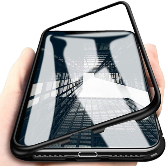 iPhone 7 8 Case Magnetic Full 360 Cover Tempered Glass Front and Back - salelink.co.nz
