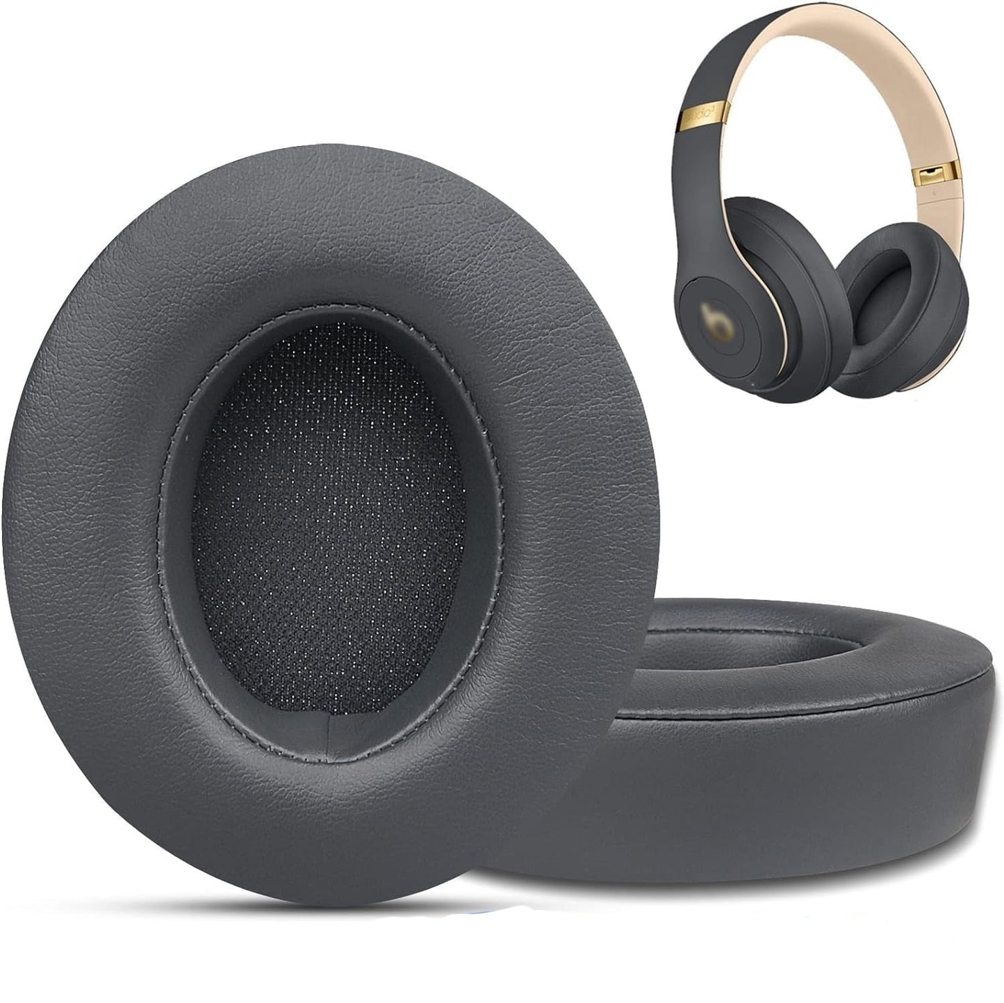 Titanium Gray Replacement Ear Pads for Beats Solo 2 3 Headphone Earpads