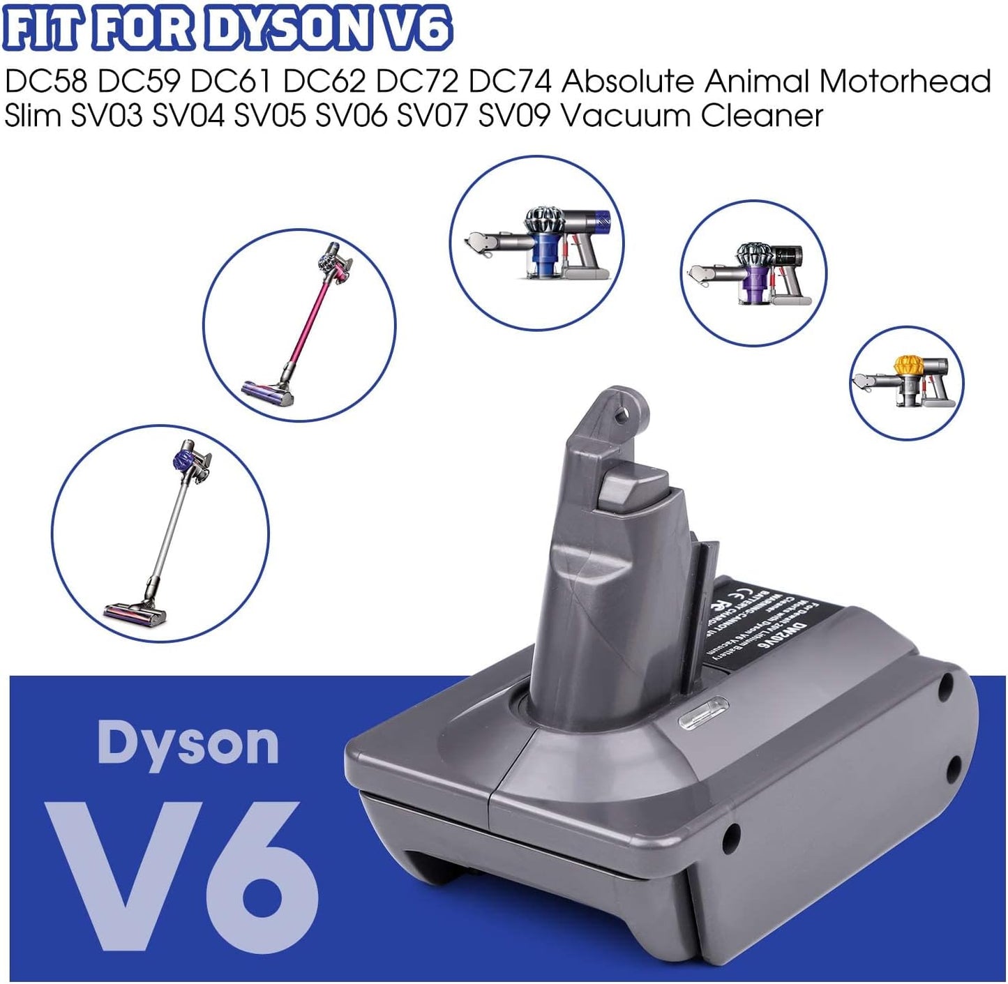 Dewalt to Dyson V6 Battery Adapter Converter