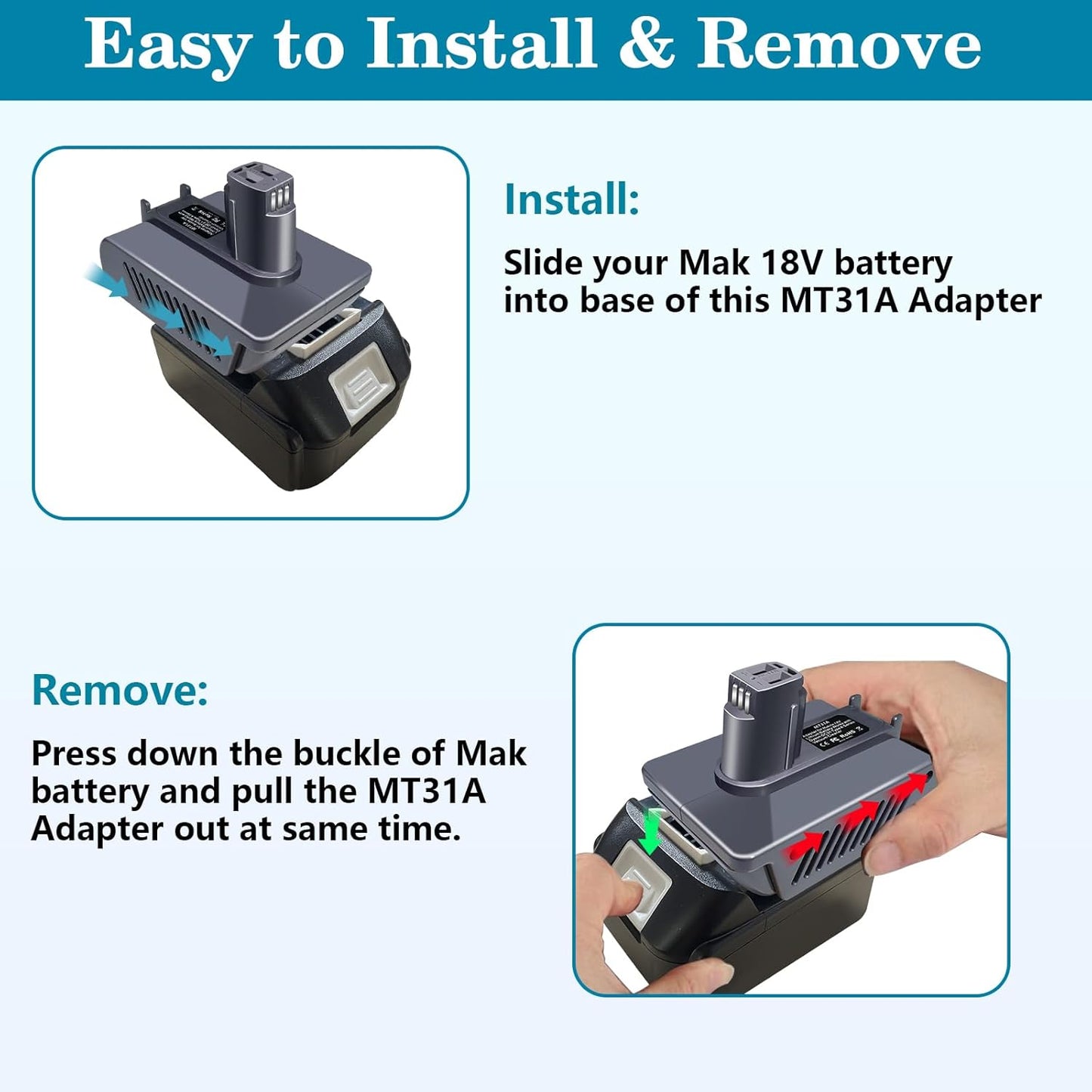 Makita 18V Battery To Dyson DC31 Type A Adapter Converter