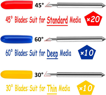 40Pcs Replacement Blades for Cricut Explore Air2/Air 3 /Maker Cutting Machines