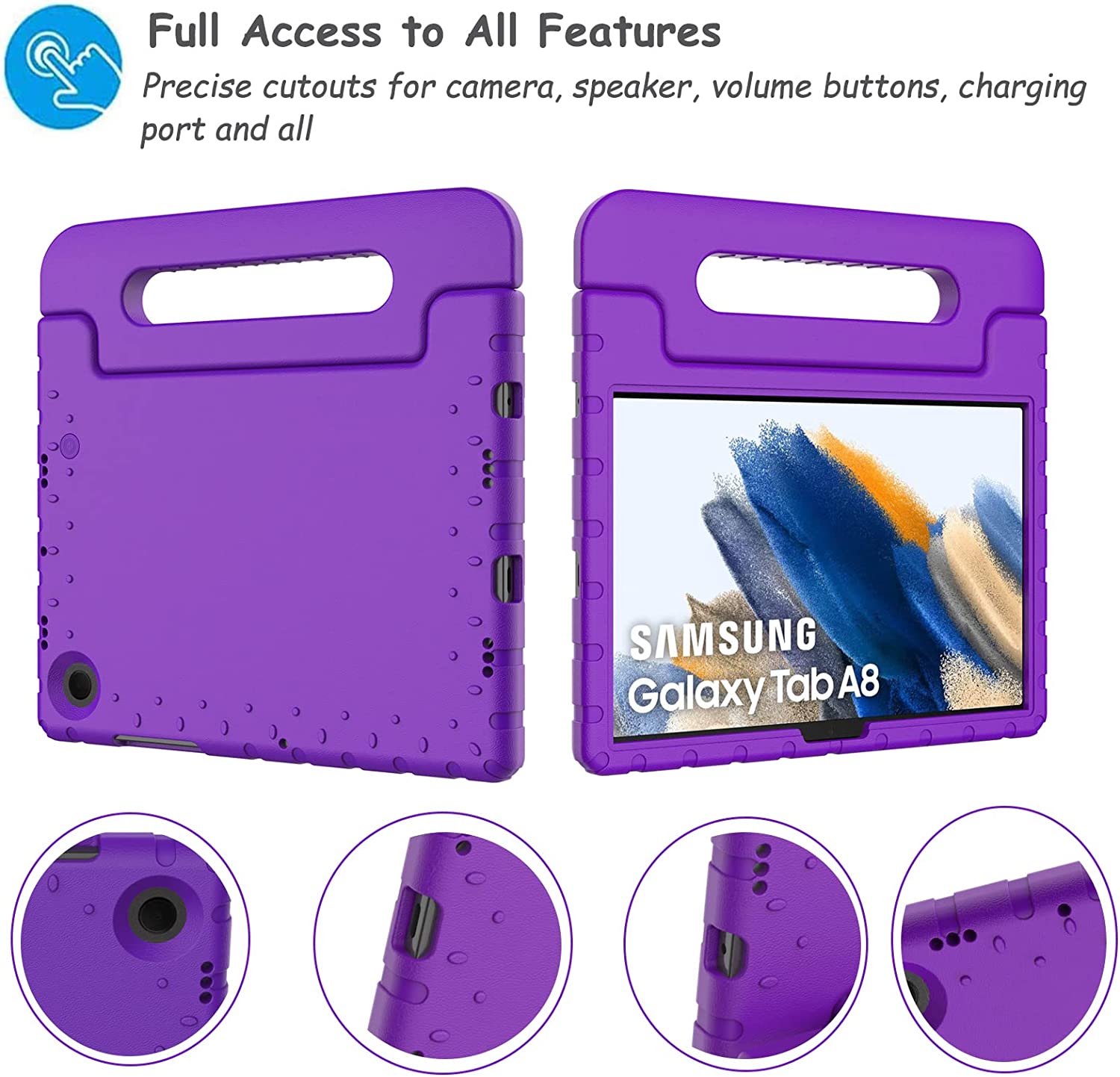 Samsung Tab A8 2021 10.5 X200/X205 Case EVA - Purple - salelink.co.nz