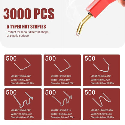 Plastic Welding Staples 3000pcs Hot Staples