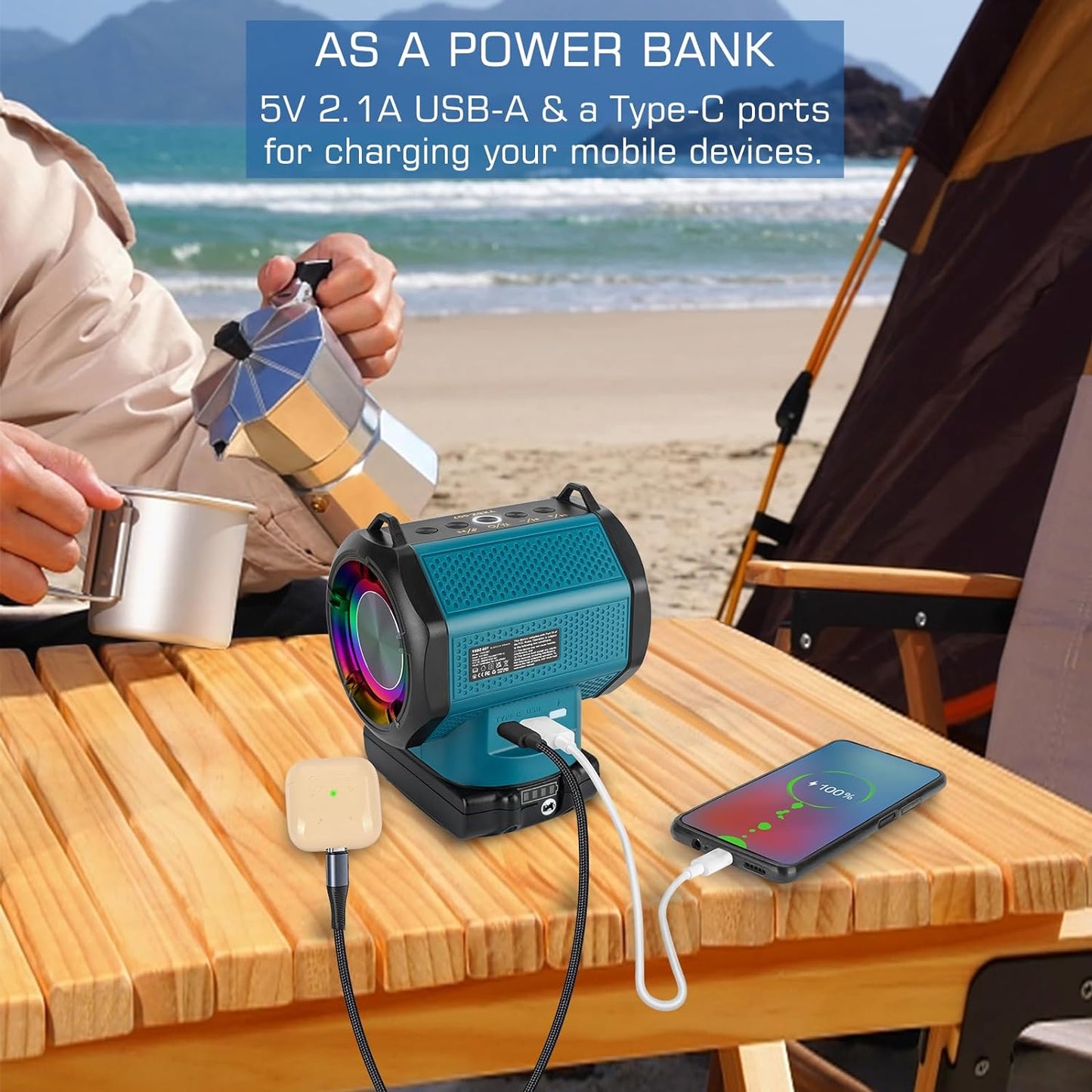 Bluetooth Speaker fits Makita 18V Battery - salelink.co.nz