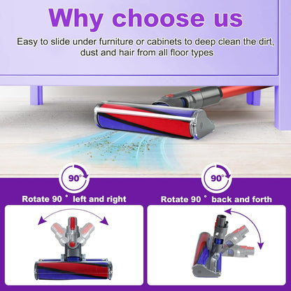 Soft Fluffy Roller Cleaner Head Compatible with Dyson V10 V11 V15 V8 V7