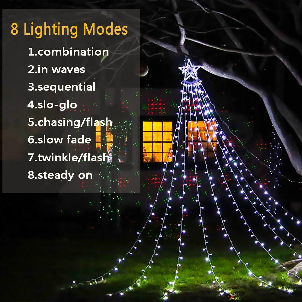 Christmas Lights Waterfall Light