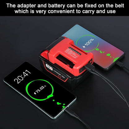 USB Type-C 30W Charger Adapter Compatible for Milwaukee M18 18V Battery