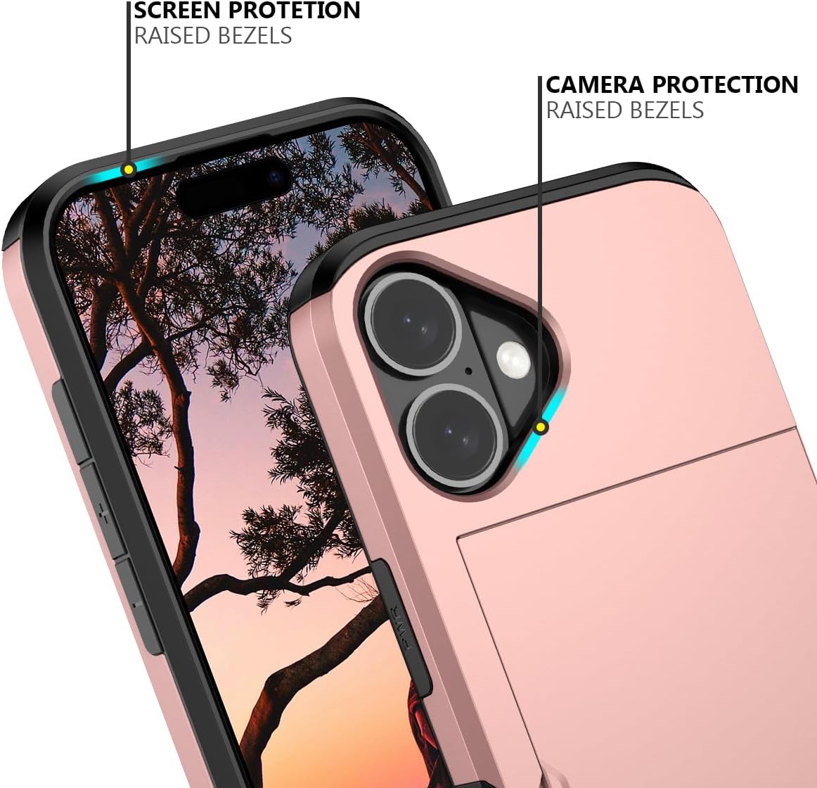 iPhone 16 Plus Case Card Slots Holder