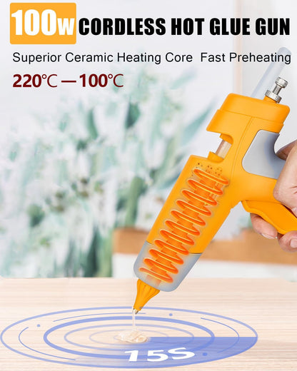 Cordless Hot Glue Gun Compatible with DeWalt 18V Battery