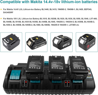 DC18SF 18V Lithium-Ion Rapid Optimum 4-Port Charger for Makita Lithium Battery