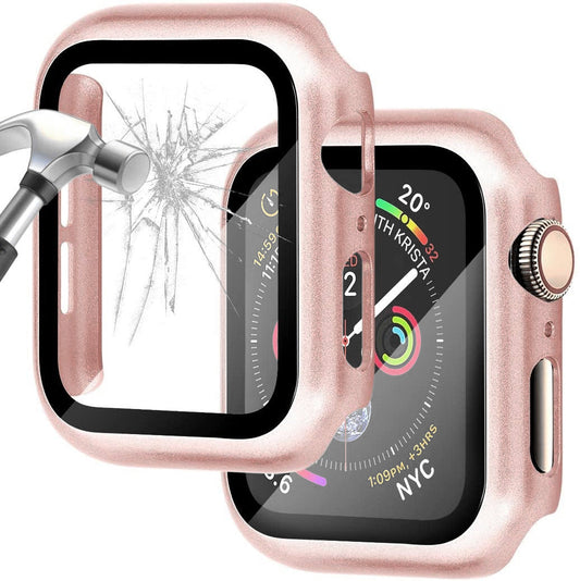 For Apple Watch 42mm Case+Tempered Glass Screen Protector Series 1 2 3
