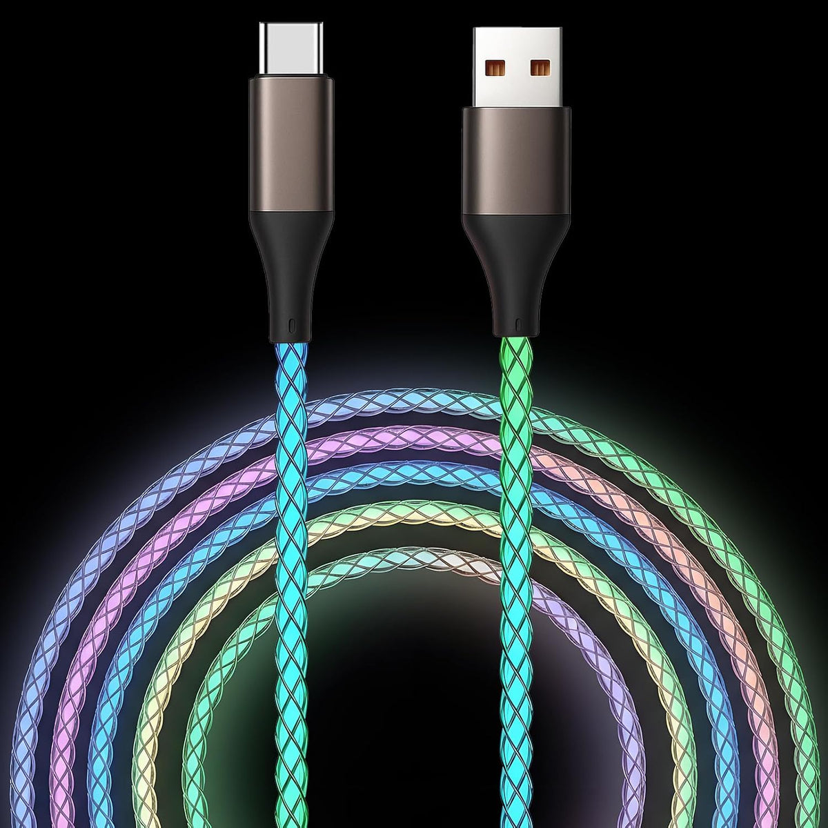 66W Light Up Cable USB to Type-C Fast Charging