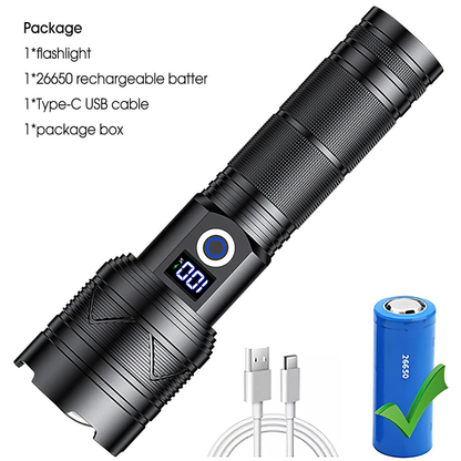 LED Torch Flashlight Light Rechargeable Camping Outdoor