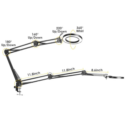 72LED 8X/10X USB Magnifying Glass with 3 Colours Light (10 different variants available)