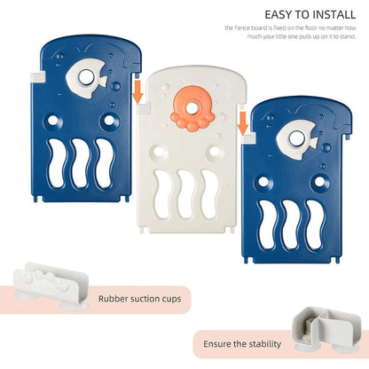 Luxurious Unique Baby Playpen 16+2 Panels (Ocean-Blue)