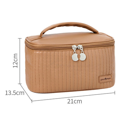 Leather Makeup Bag - Large