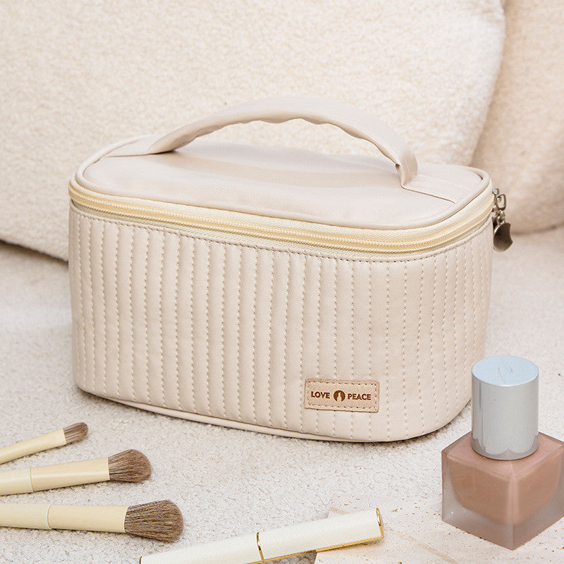 Leather Makeup Bag - Large