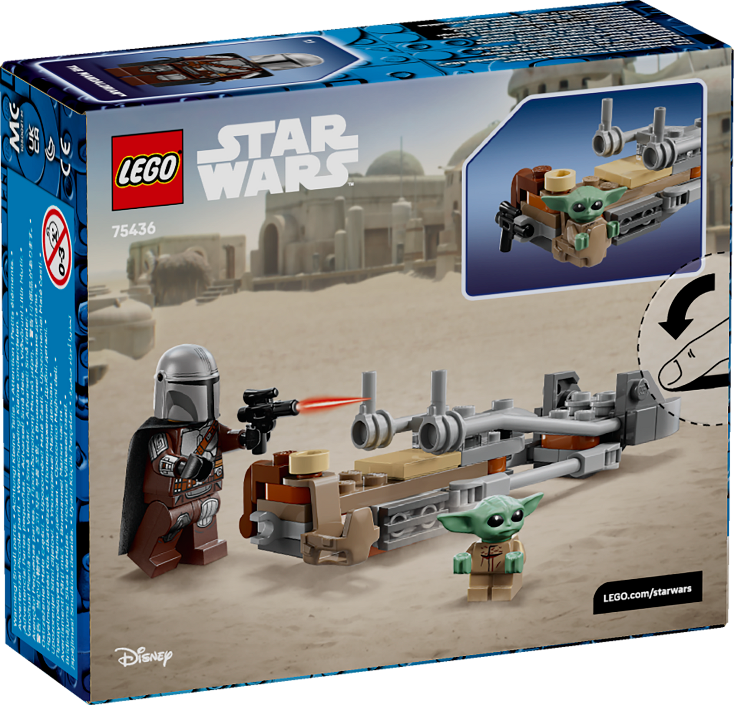 LEGO Star Wars: The Mandalorian and Grogus Speeder Bike (75436)