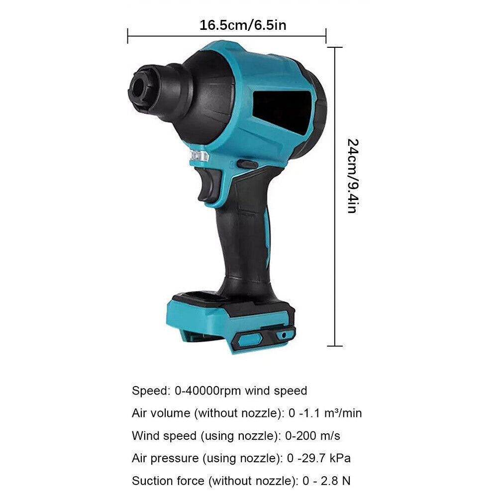 Cordless Air Duster Dust Blower Inflator Cleaner Fits Makita 18V Battery