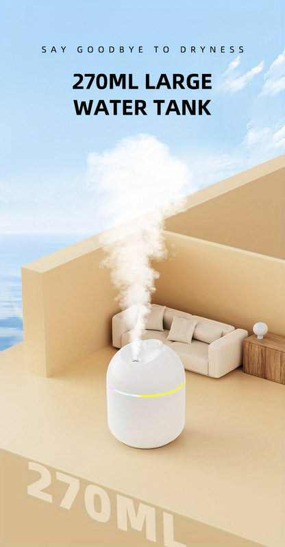 270ml USB Air Humidifier & Aroma Diffuser with LED Night Light