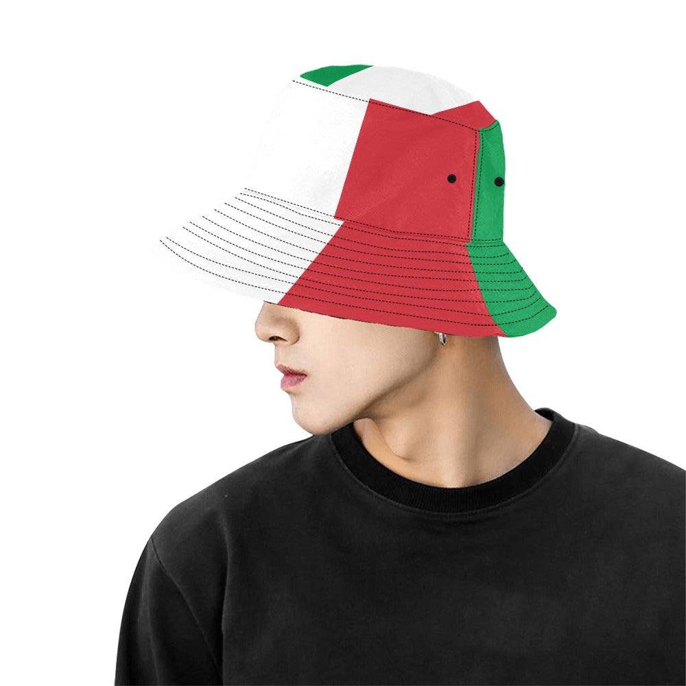 Stylish Men's Italy Print Bucket Hat - Chino Cotton Twill, Comfortable & Trendy