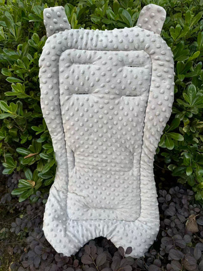 Universal Plush Baby Stroller Liner with Anti-Slip Back - GREY