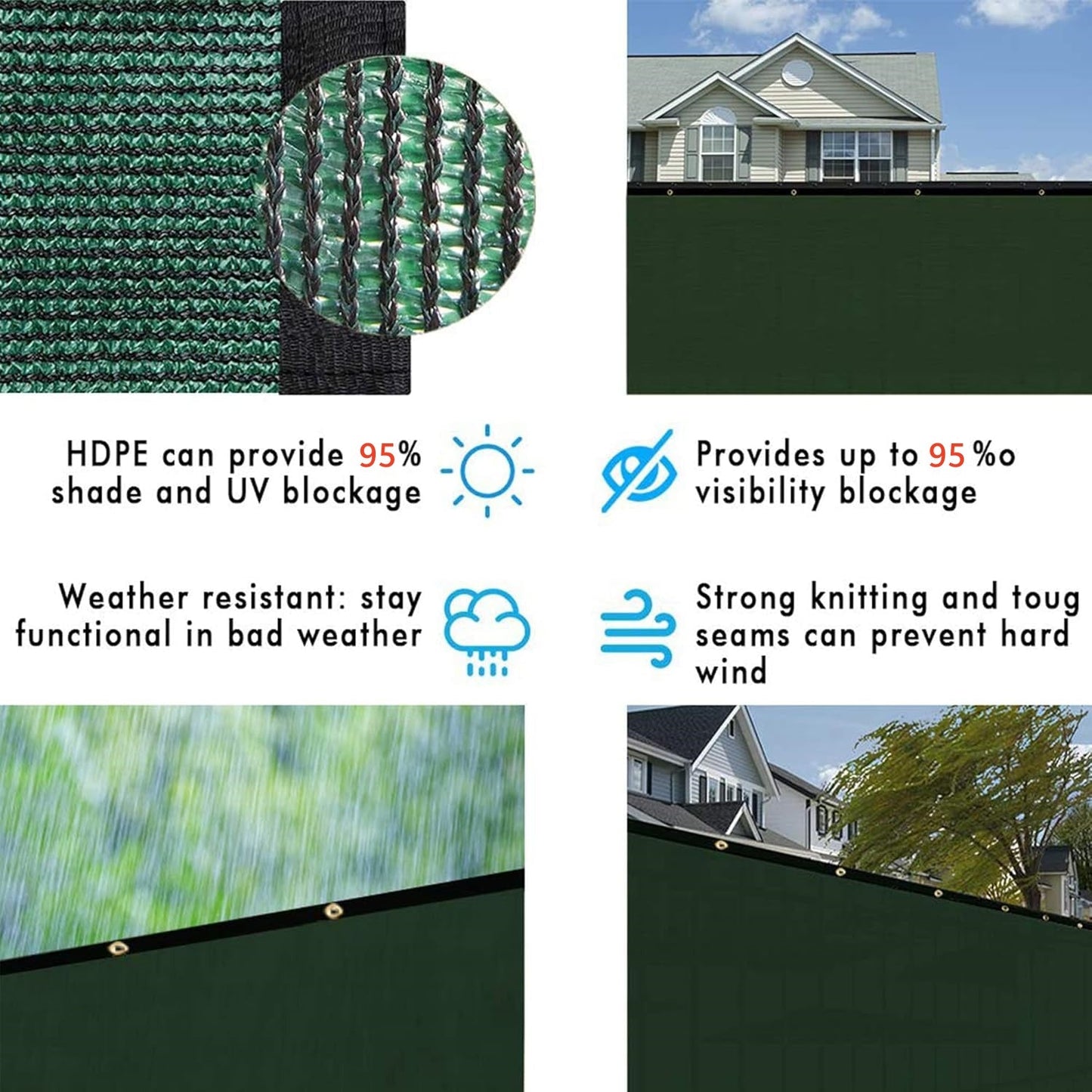 Privacy Fence Screen Green-1Mx5M
