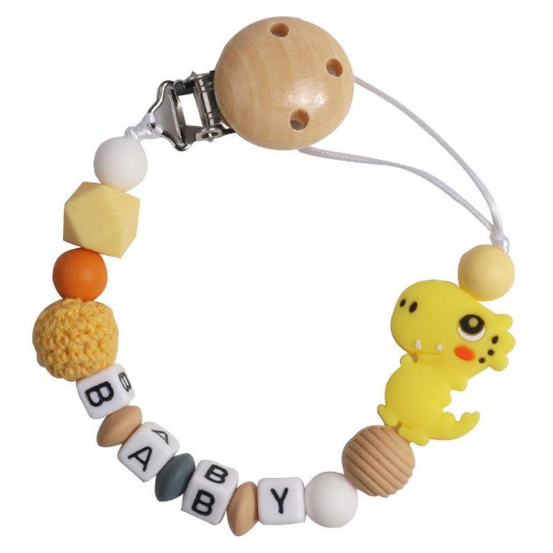 Handmade Silicone Baby Beech Pacifier Clip and Chain