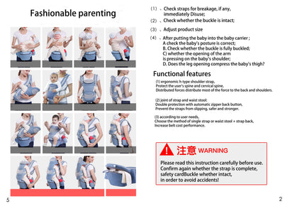 3 IN 1 BABY CARRIER HIPSEAT DARK BLUE