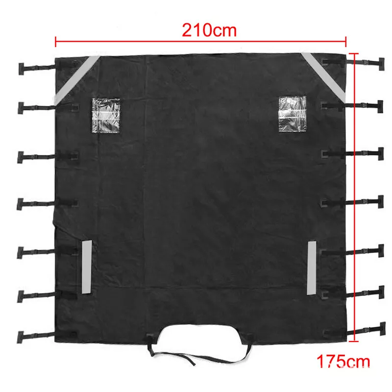 Caravan Front Towing Cover Tough 600D Protector LED Light Reflective Strips