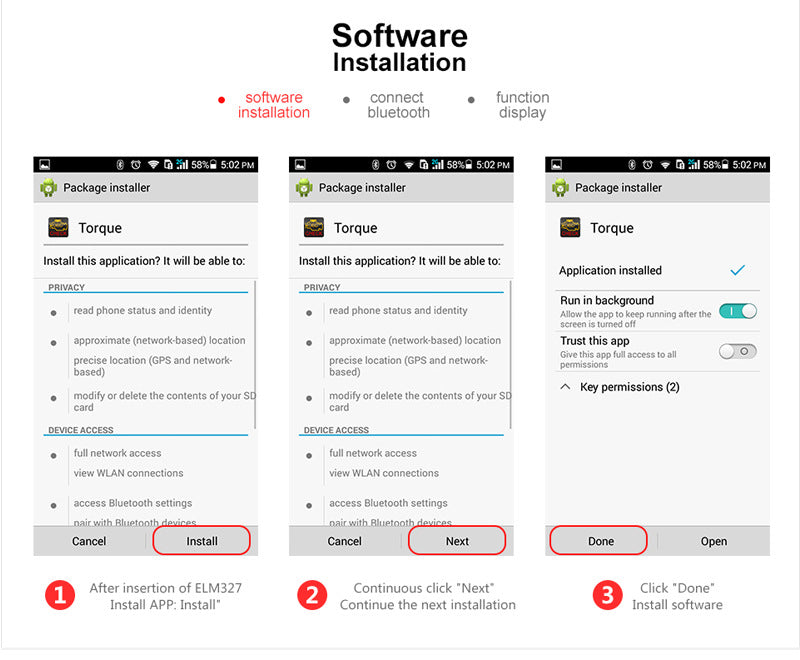 OBD2 ELM327 Code Reader Bluetooth Auto Diagnostic Tool OBDII Scanner Android iOS