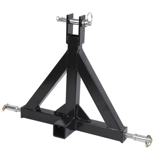 3 Point 2 Receiver Trailer Towing Hitch Cat.1 Tractor Tow Hook Drawbar